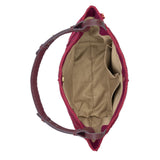 The Sak Los Feliz Medium Tote - Hand Crochet - Black Cherry Static