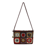 The Sak Marlow Flap Shoulder Bag - Hand Crochet - Walnut Patch
