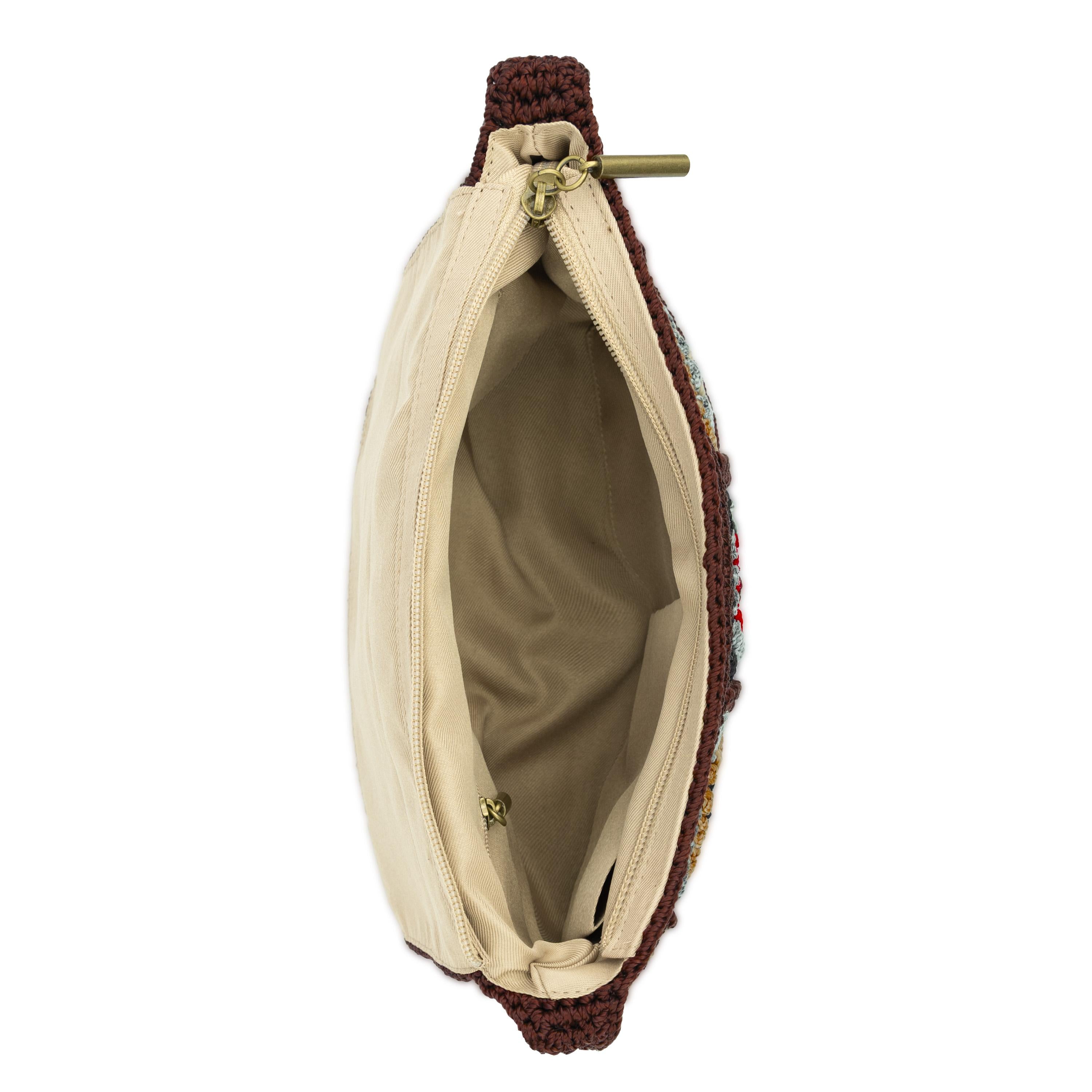The Sak Marlow Flap Shoulder Bag - Hand Crochet - Walnut Patch