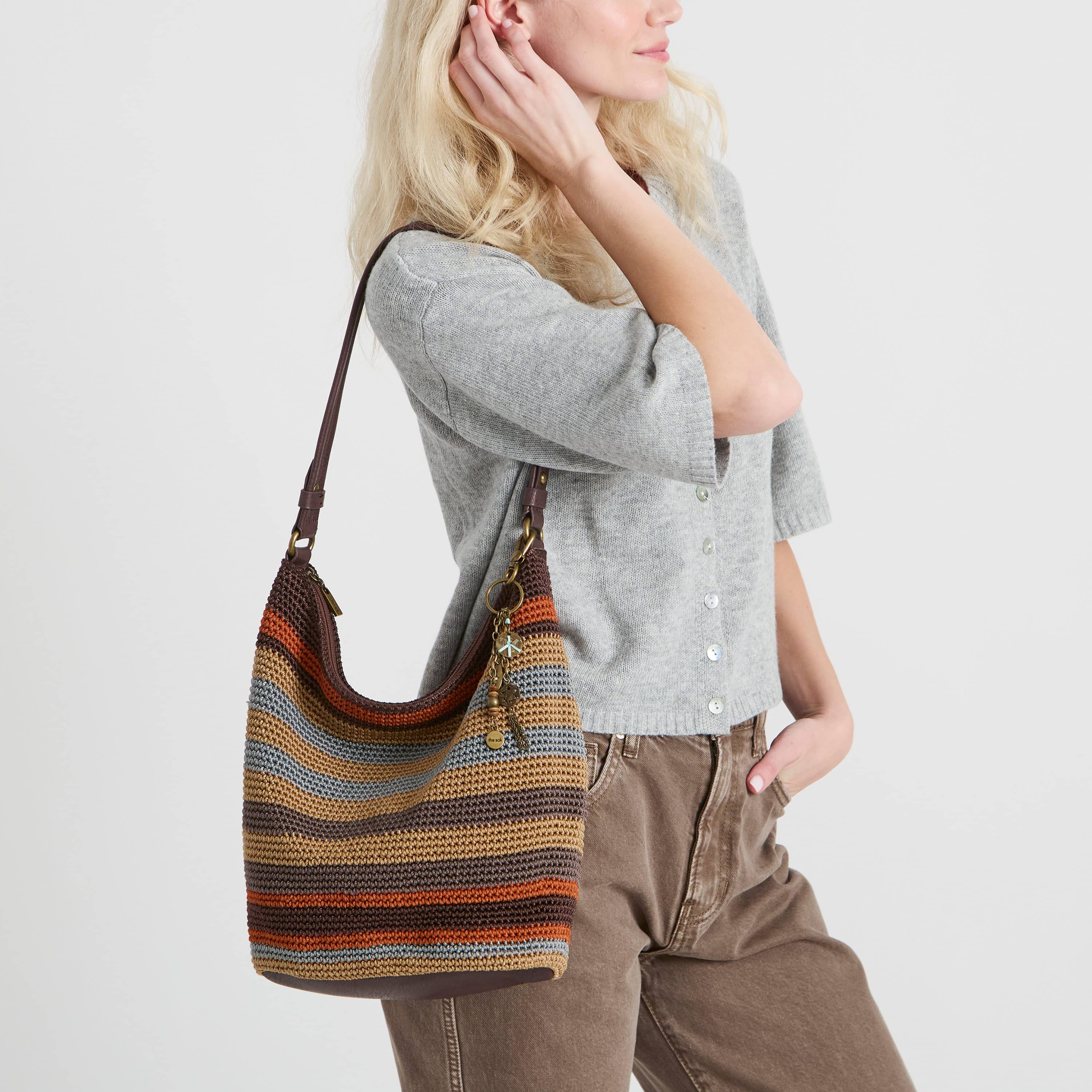 The Sak Sequoia Hobo - Hand Crochet - Harvest Stripe