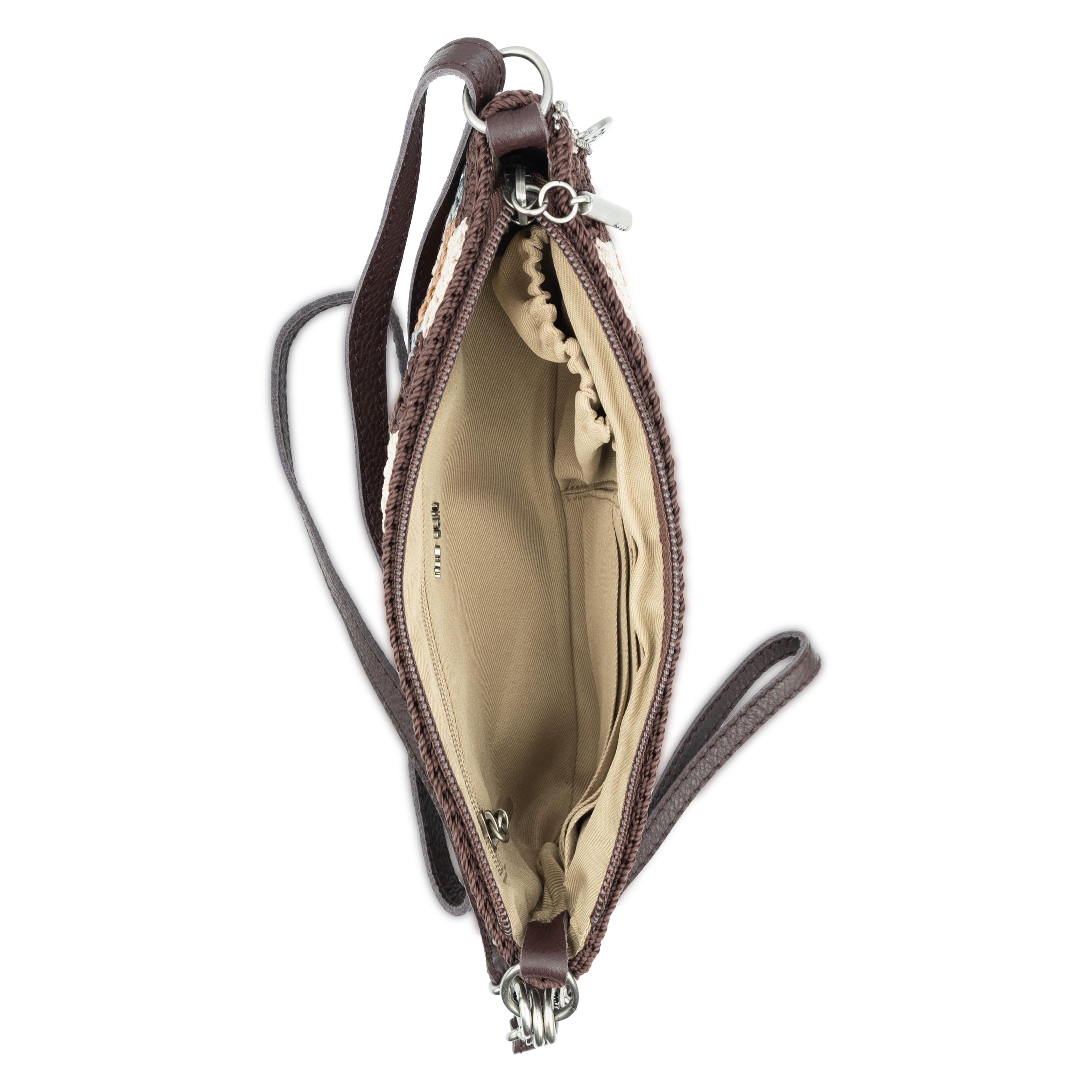 The Sak Vita Convertible Wristlet - Hand Crochet - Acorn Check