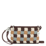 The Sak Vita Convertible Wristlet - Hand Crochet - Acorn Check