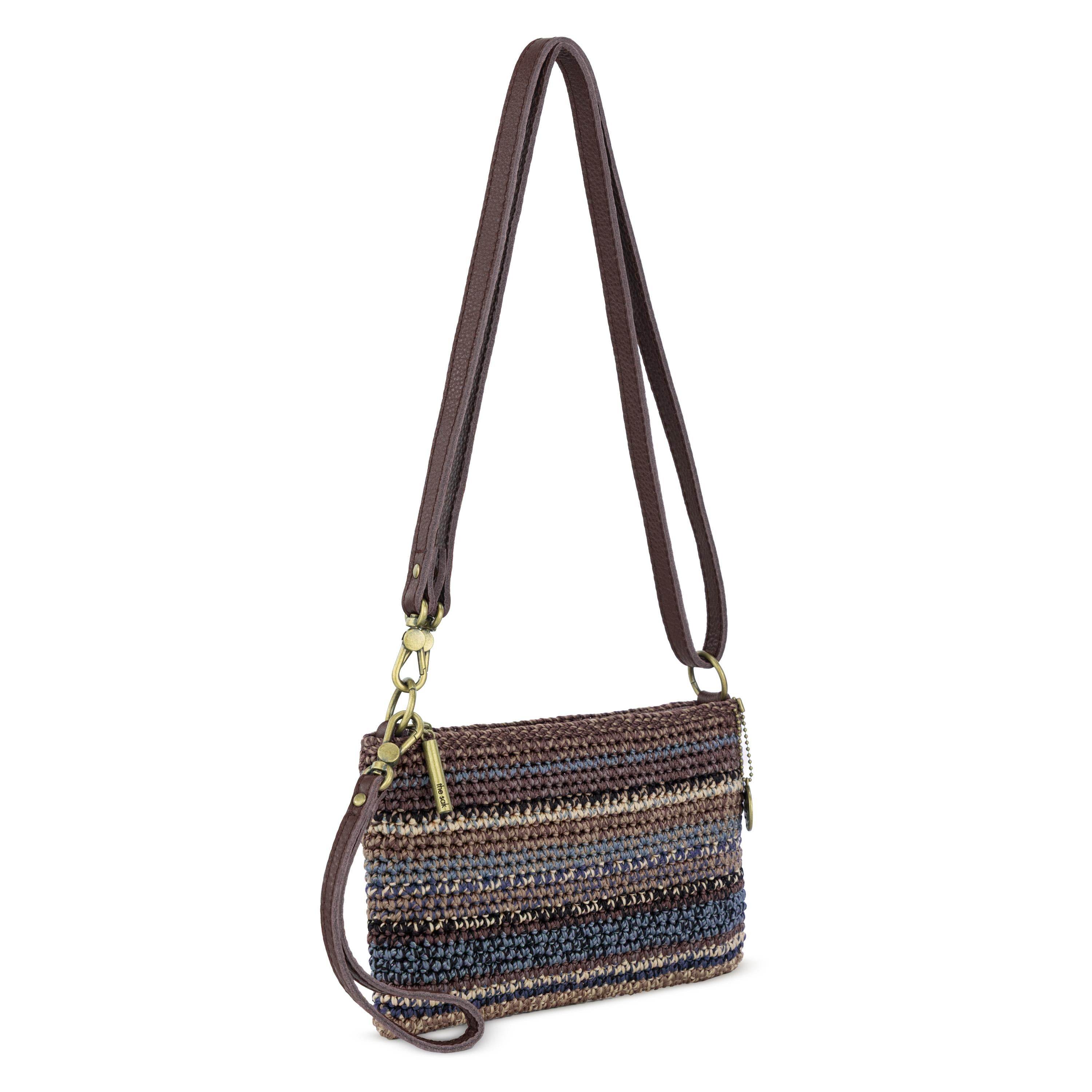 The Sak Vita Convertible Wristlet - Hand Crochet - Aspen Stripe
