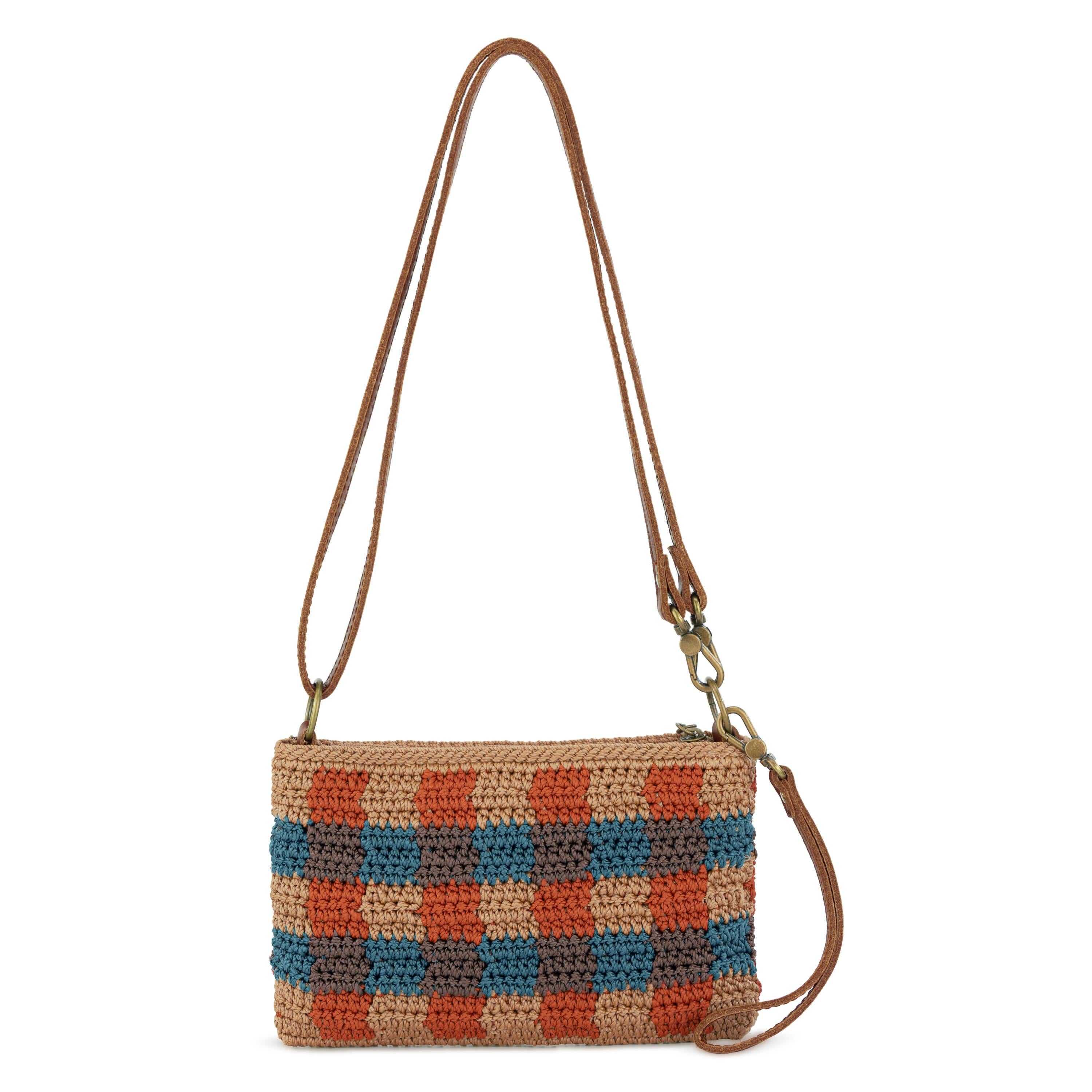 The Sak Vita Convertible Wristlet - Hand Crochet - Autumn Check