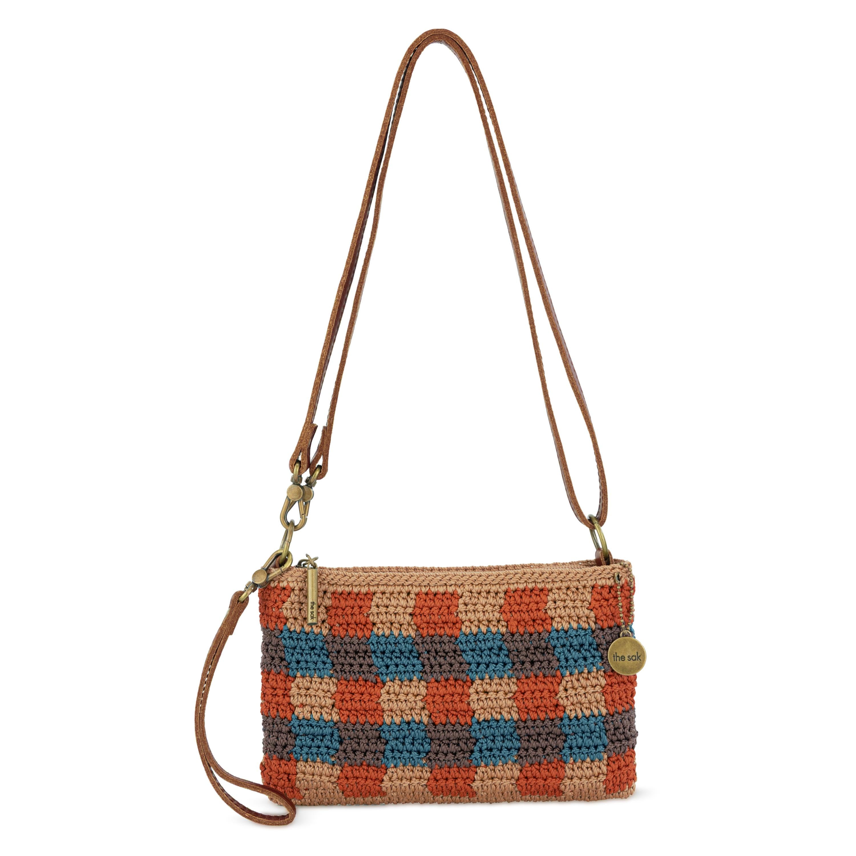 The Sak Vita Convertible Wristlet - Hand Crochet - Autumn Check