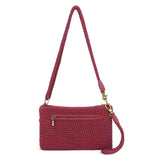 The Sak Vita Convertible Wristlet - Hand Crochet - Black Cherry Static