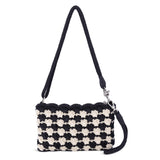 The Sak Vita Convertible Wristlet - Hand Crochet - Black Ecru Shell