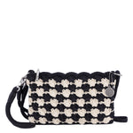 The Sak Vita Convertible Wristlet - Hand Crochet - Black Ecru Shell