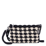 The Sak Vita Convertible Wristlet - Hand Crochet - Black Ecru Shell