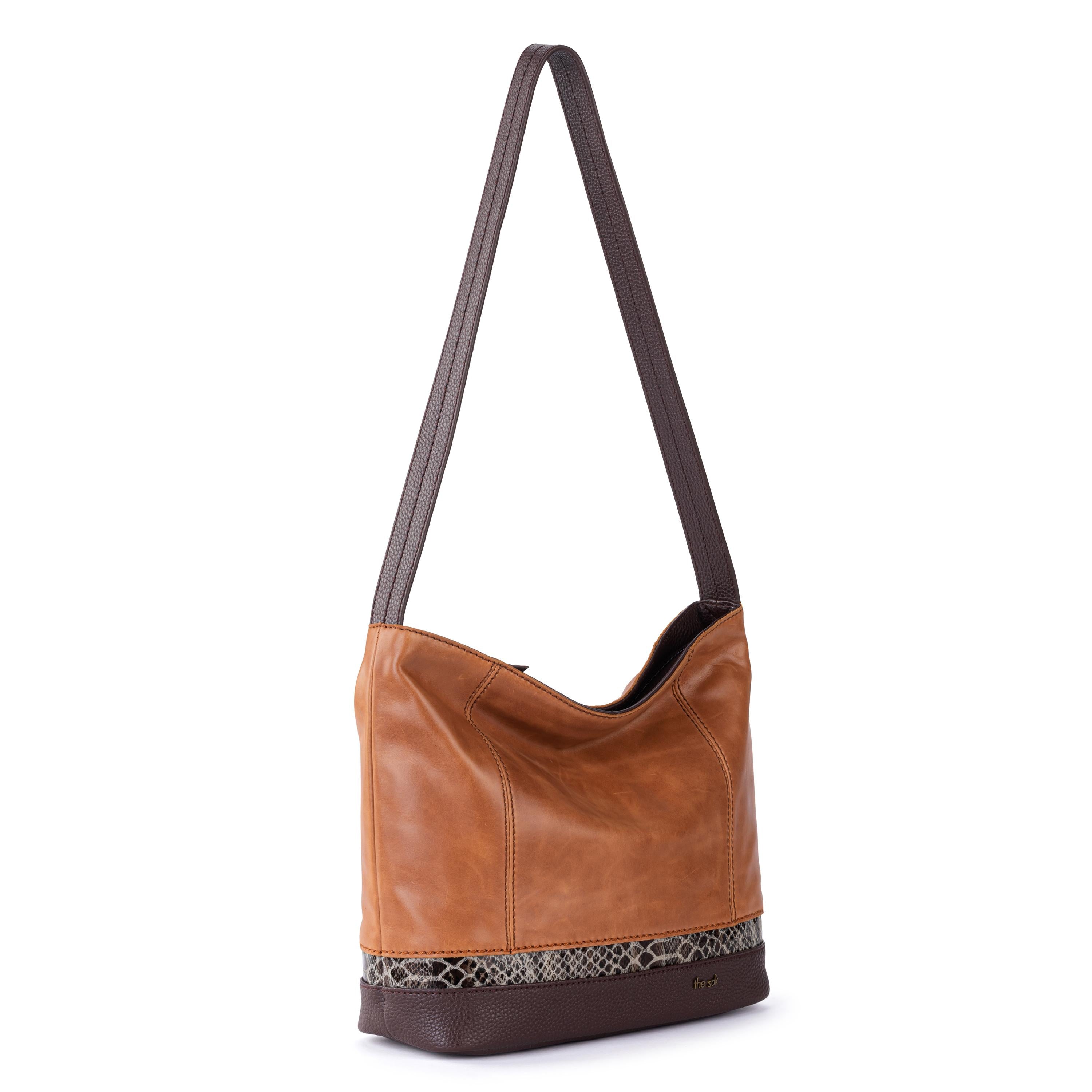 The Sak De Young Hobo - Leather - Tobacco Snake Block