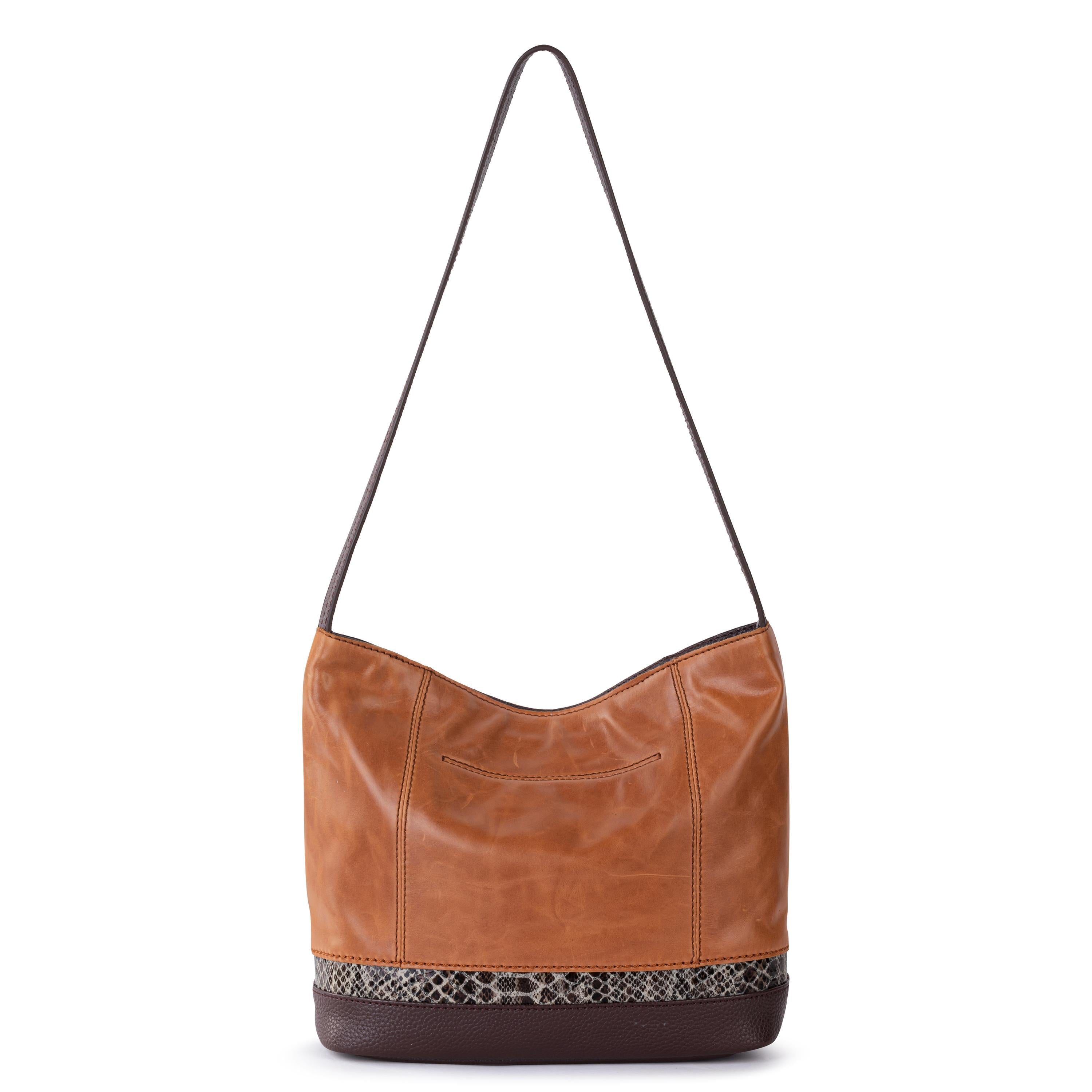 The Sak De Young Hobo - Leather - Tobacco Snake Block