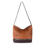The Sak De Young Hobo - Leather - Tobacco Snake Block