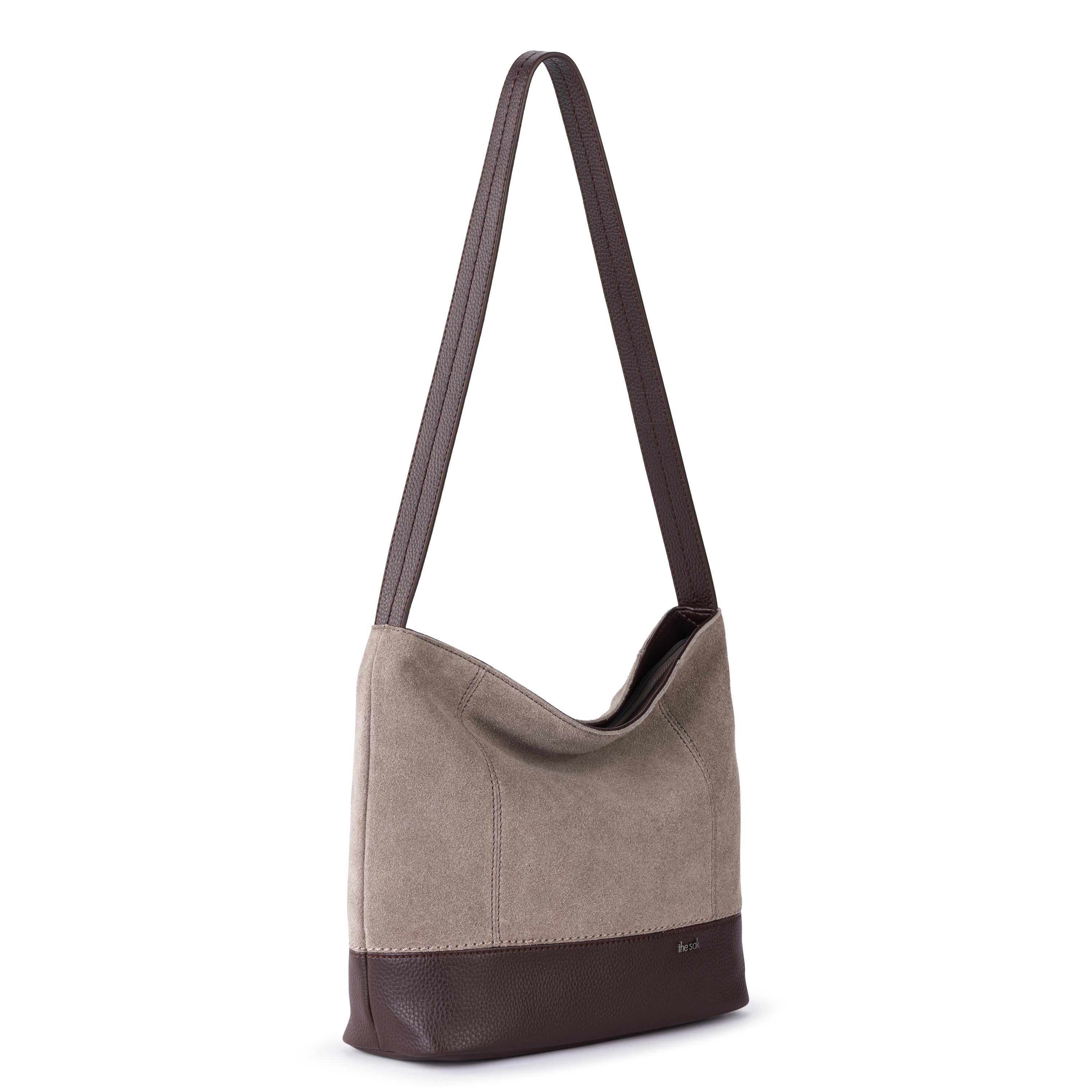The Sak De Young Hobo - Leather - Mushroom Suede Block