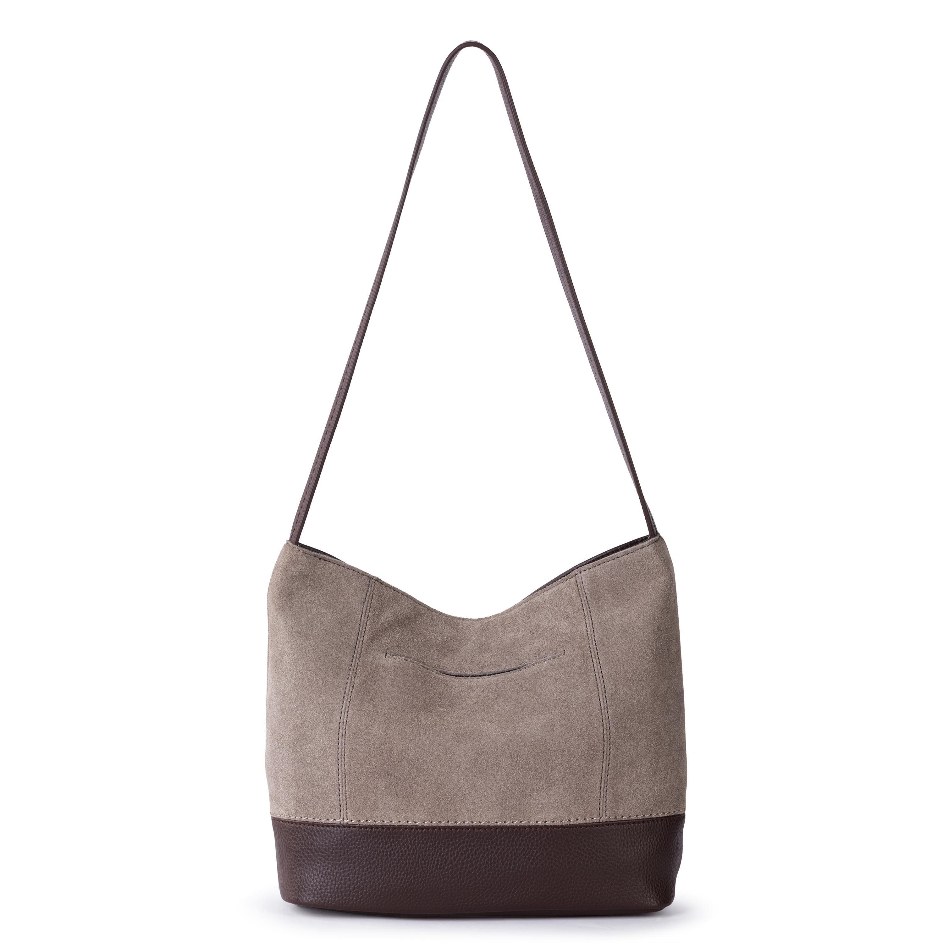 The Sak De Young Hobo - Leather - Mushroom Suede Block