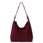 The Sak Los Feliz Bucket Hobo - Leather - Black Cherry Suede
