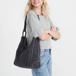 The Sak Los Feliz Bucket Hobo - Leather - Storm Grey Suede