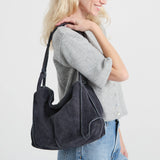The Sak Los Feliz Hobo - Leather - Storm Grey Suede