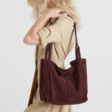 The Sak Los Feliz Medium Tote - Leather - Mahogany Suede