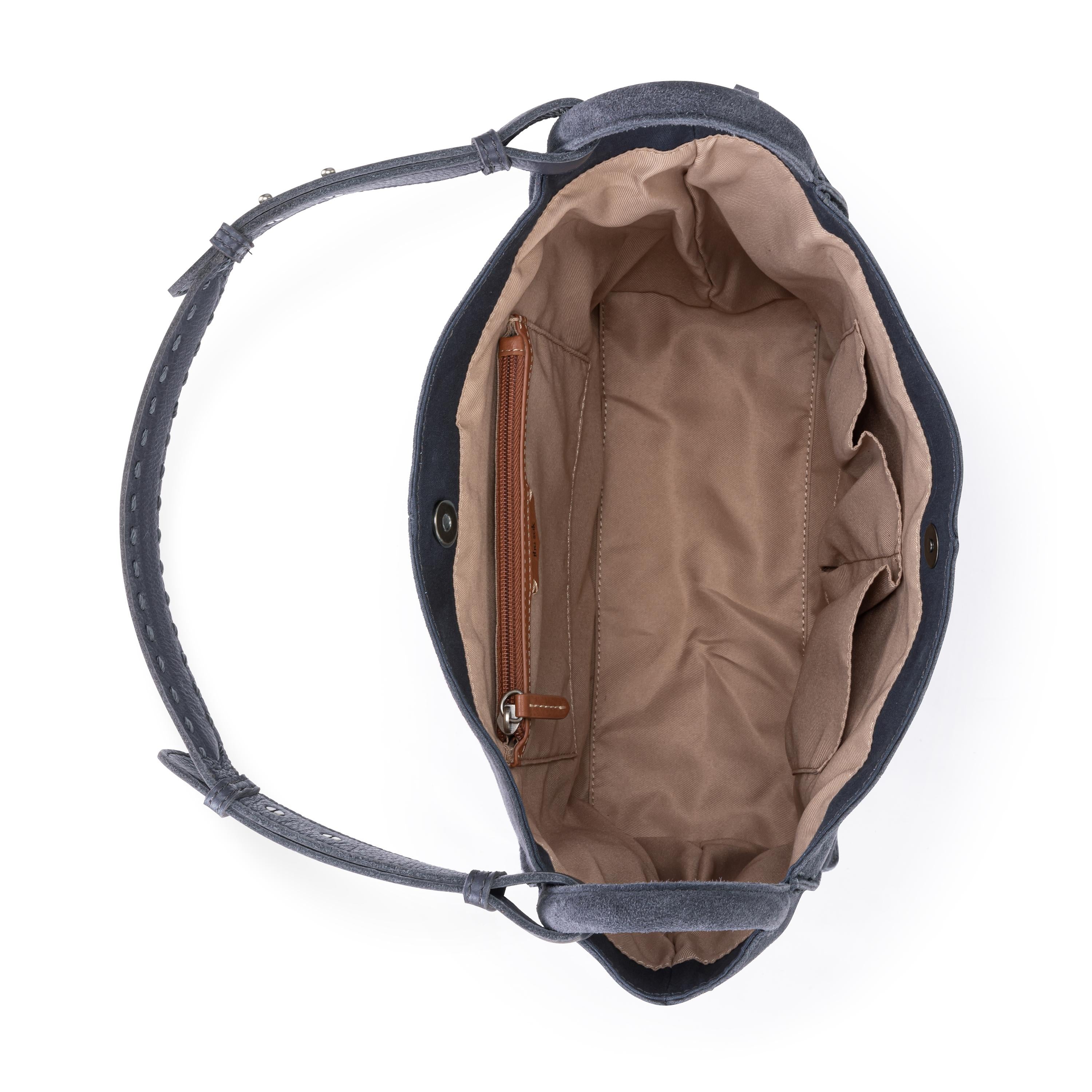 The Sak Los Feliz Medium Tote - Leather - Storm Grey Suede