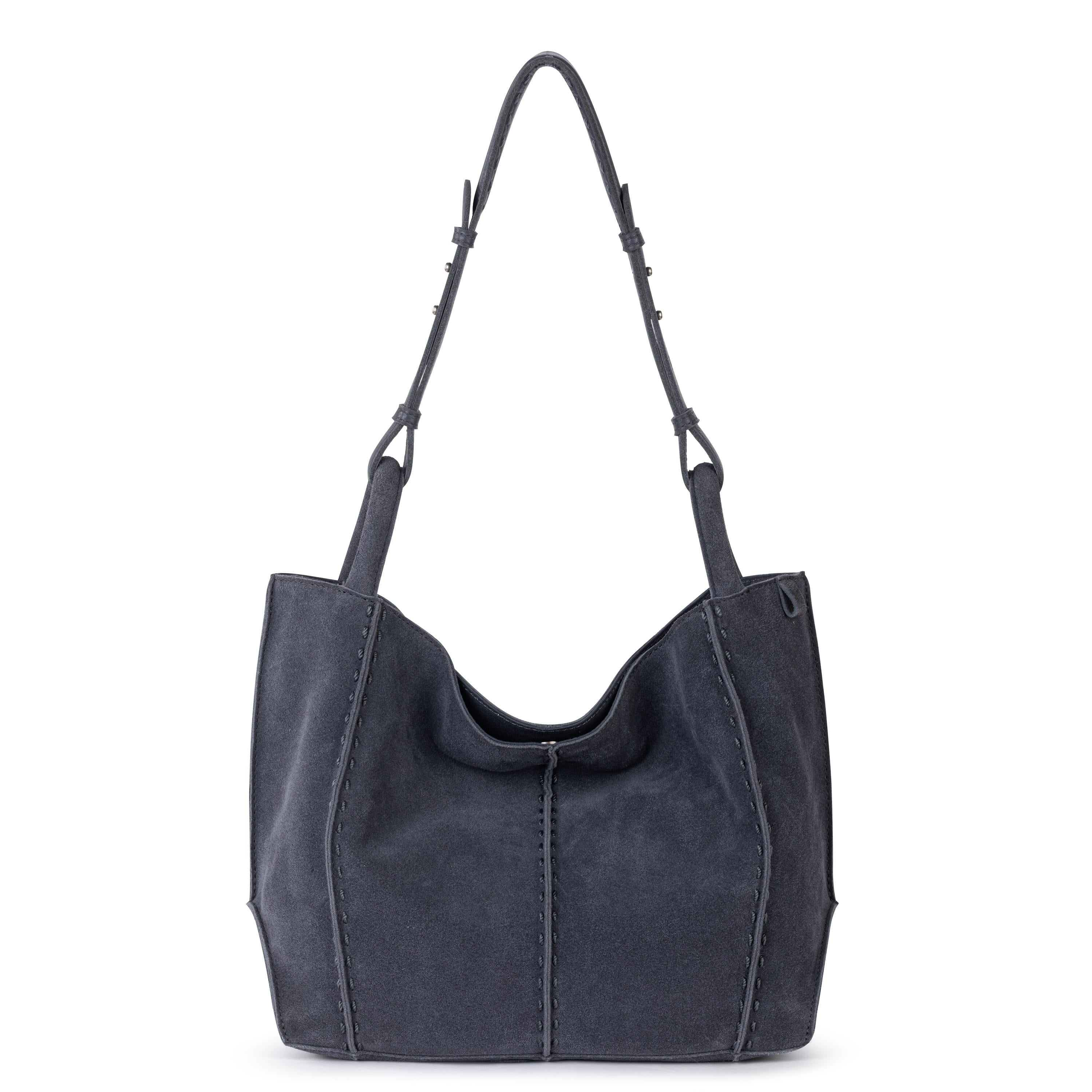 The Sak Los Feliz Medium Tote - Leather - Storm Grey Suede