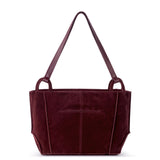The Sak Los Feliz Satchel - Leather - Black Cherry Suede