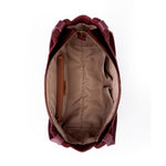 The Sak Los Feliz Satchel - Leather - Black Cherry Suede