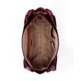 The Sak Los Feliz Satchel - Leather - Black Cherry Suede