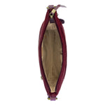 The Sak Melrose Crossbody - Leather - Black Cherry Suede Heart