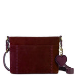 The Sak Melrose Crossbody - Leather - Black Cherry Suede Heart