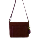 The Sak Melrose Crossbody - Leather - Black Cherry Suede Heart
