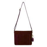 The Sak Melrose Crossbody - Leather - Black Cherry Suede Heart