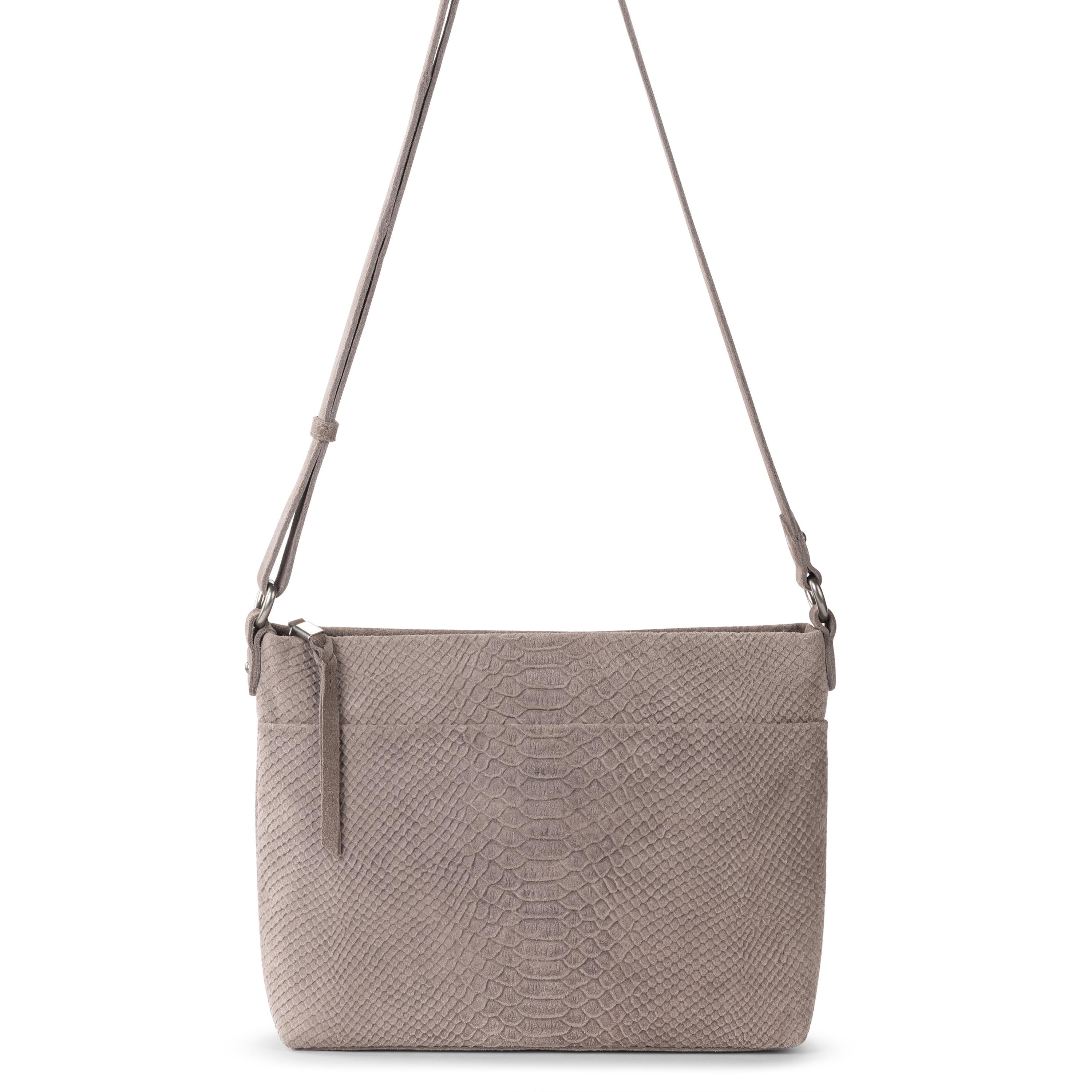 The Sak Melrose Crossbody - Leather - Mushroom Croco Suede