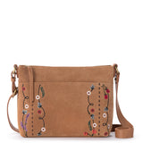The Sak Melrose Crossbody - Leather - Tan Suede Whimsy Floral