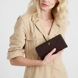 The Sak Mira Large Wallet - Leather - Mahogany