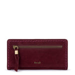 The Sak Mira Large Wallet - Leather - Black Cherry Suede