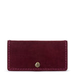 The Sak Mira Large Wallet - Leather - Black Cherry Suede