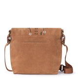 The Sak Silverlake Flap Crossbody - Leather - Tan Suede Whimsy Floral Embroidery