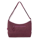 Sakroots Banyan Hobo - EcoTwill - Black Cherry Flower Blossom Quilted