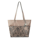 Sakroots Banyan Shoulder Tote - EcoTwill - Mushroom In Bloom Embossed