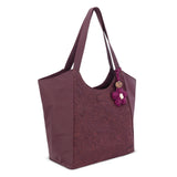 Sakroots Roma Large Tote - EcoTwill - Black Cherry Flower Blossom Quilted