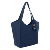 Sakroots Roma Large Tote - EcoTwill - Navy Flower Blossom Quilted