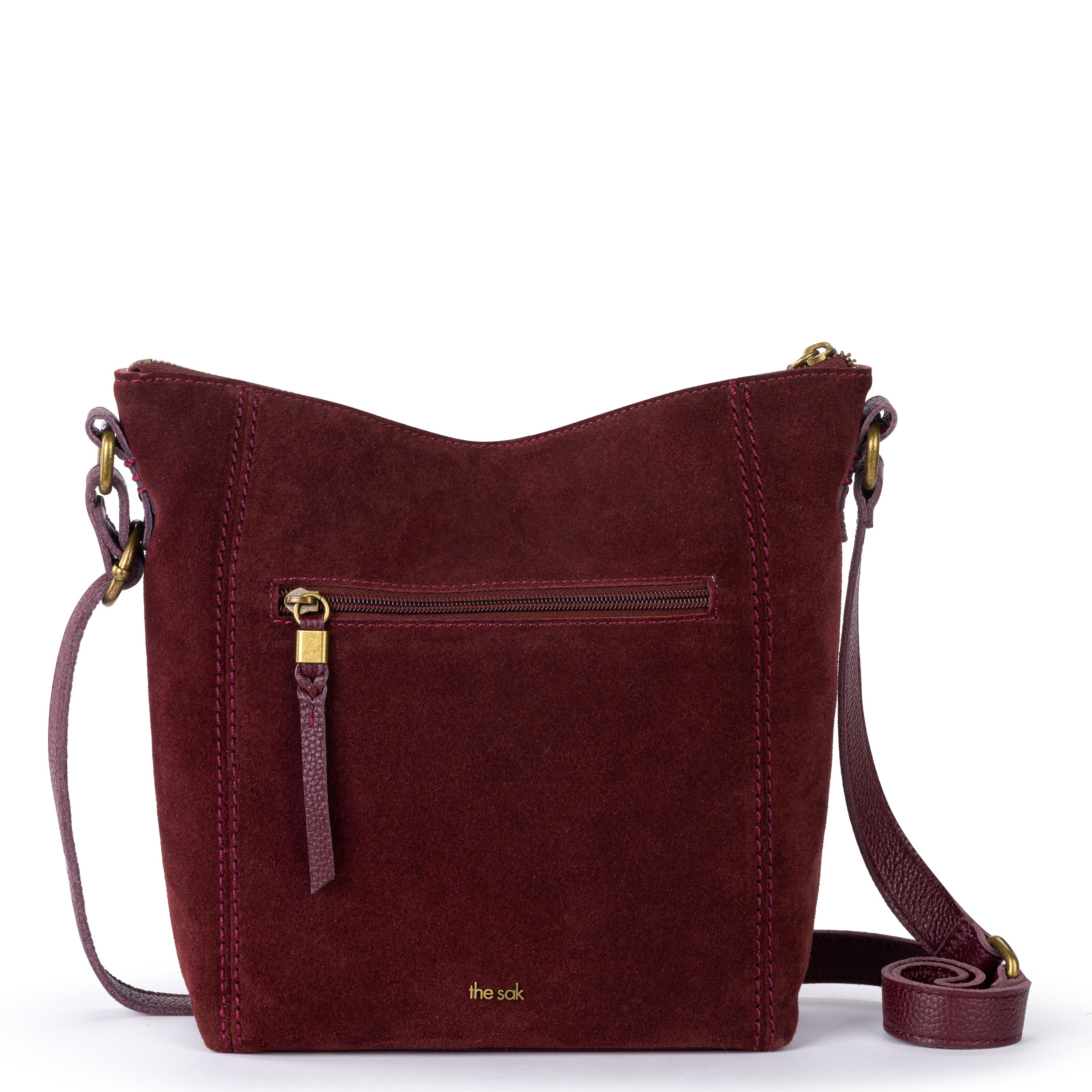 The Sak Ashland Crossbody - Leather - Black Cherry Suede