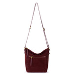 The Sak Ashland Crossbody - Leather - Black Cherry Suede