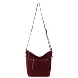 The Sak Ashland Crossbody - Leather - Black Cherry Suede
