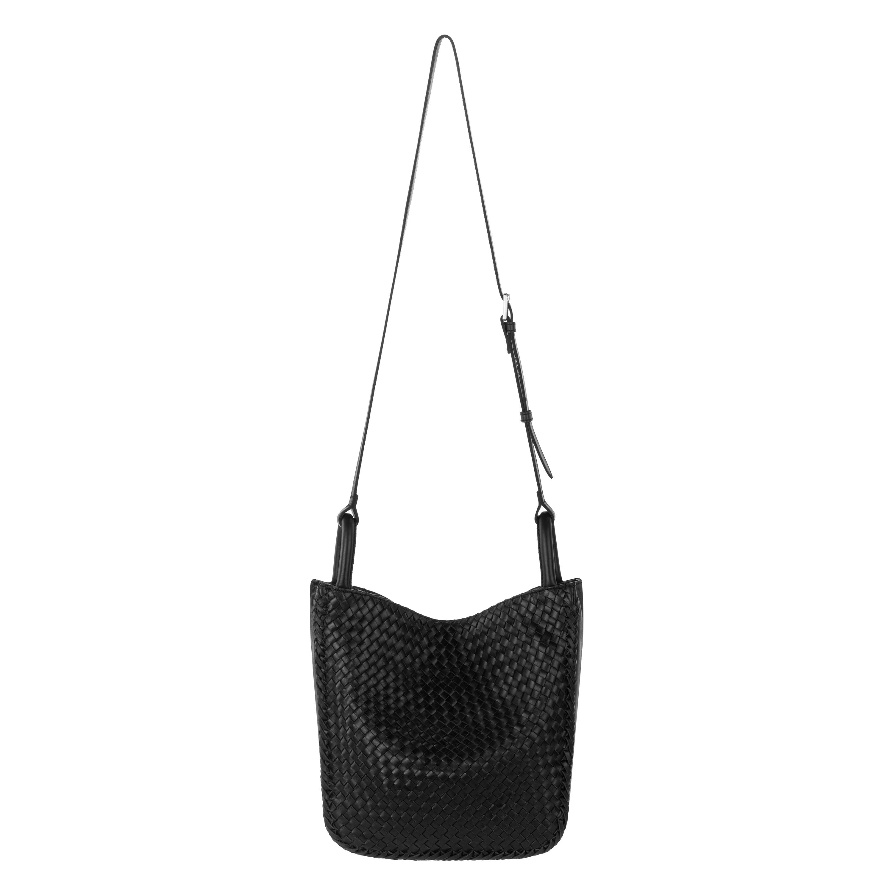 The Sak Los Feliz Crossbody - Leather - Black Woven