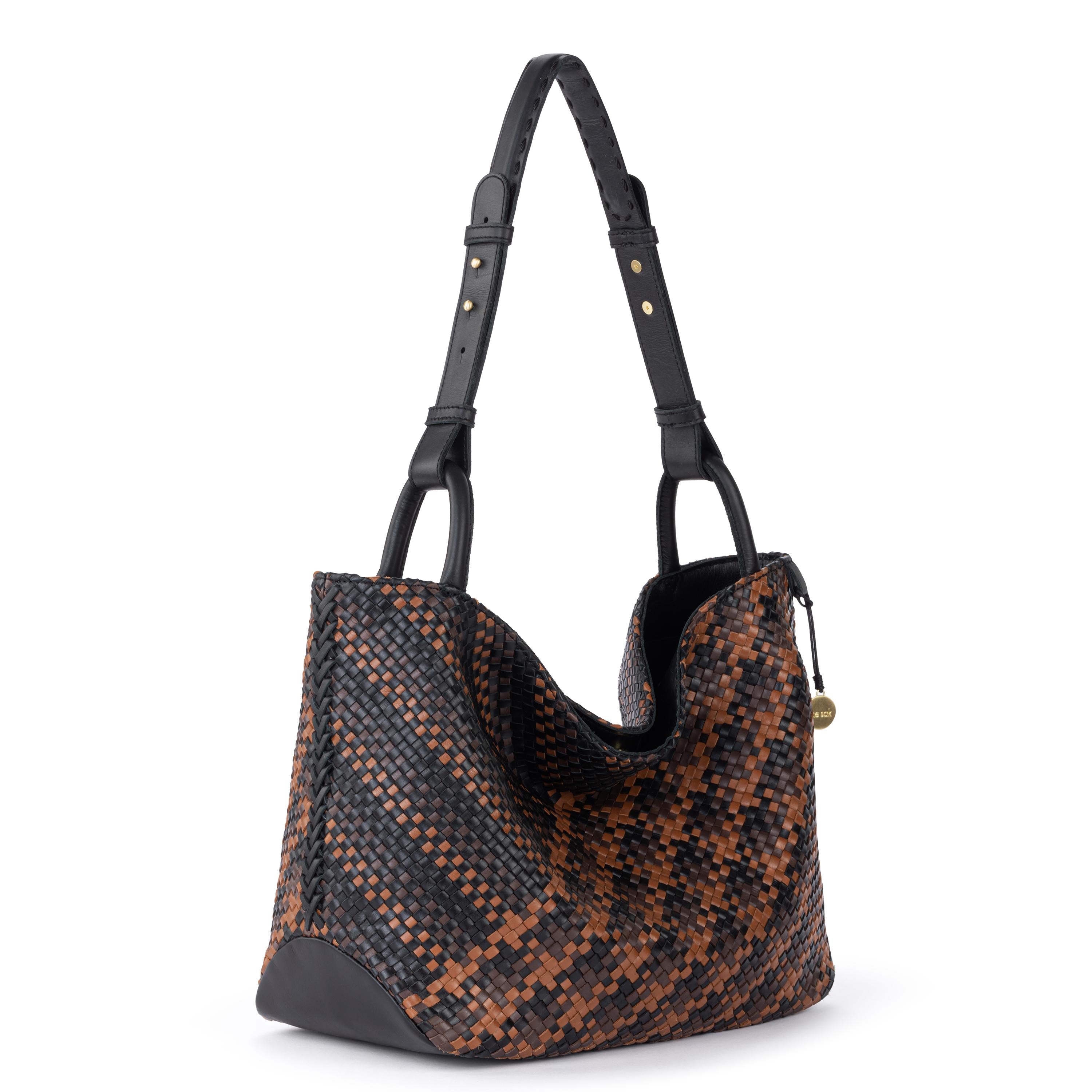 The Sak Los Feliz Medium Tote - Leather - Espresso Woven