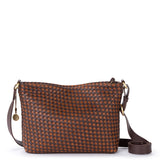 The Sak Melrose Crossbody - Leather - Mahogany Cognac Woven