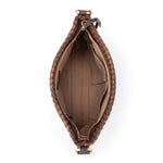 The Sak Melrose Crossbody - Leather - Mahogany Cognac Woven