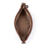 The Sak Melrose Crossbody - Leather - Mahogany Cognac Woven