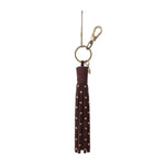 The Sak Birch Tassel Dangle - Leather - Mahogany Suede Stud